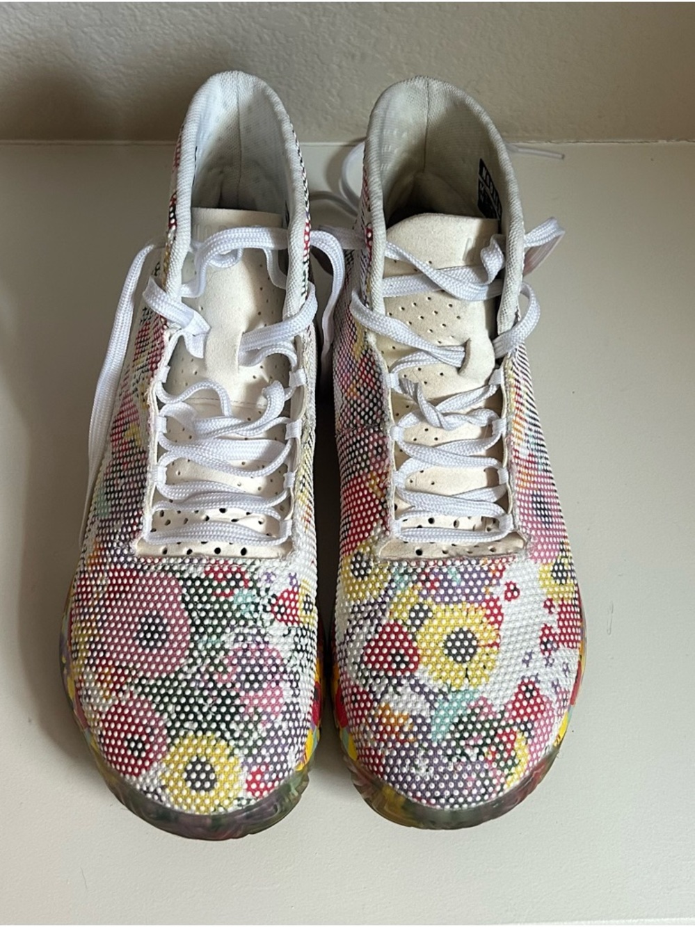 NOBULL White Multi Floral Print Athletic Shoes